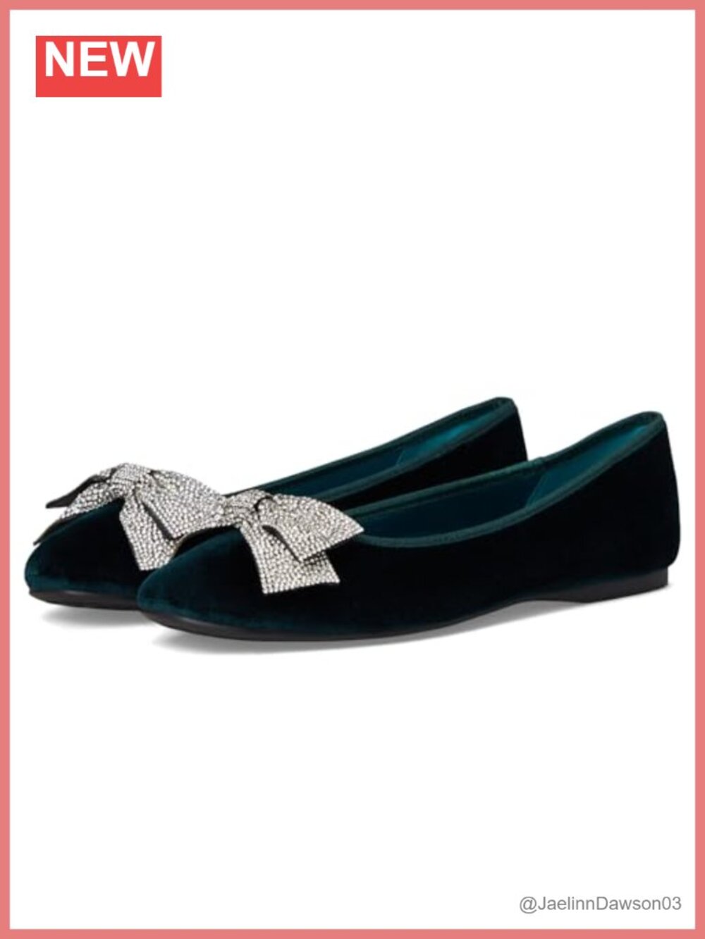 Women's Velvet Slip-On Loafer with Jewelry Bow